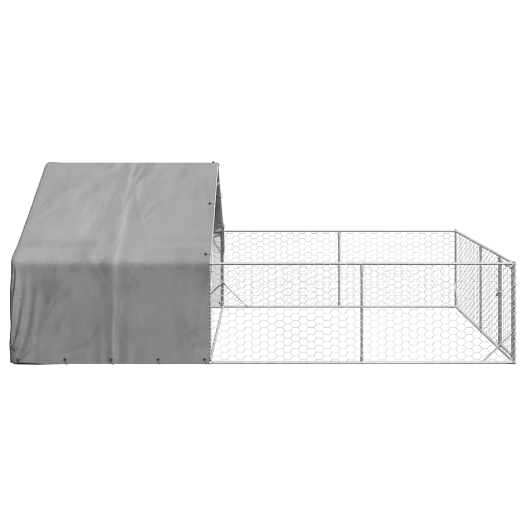 Outdoor-Hundezwinger mit Auslauf 6x3x1,9 m Verzinkter Stahl