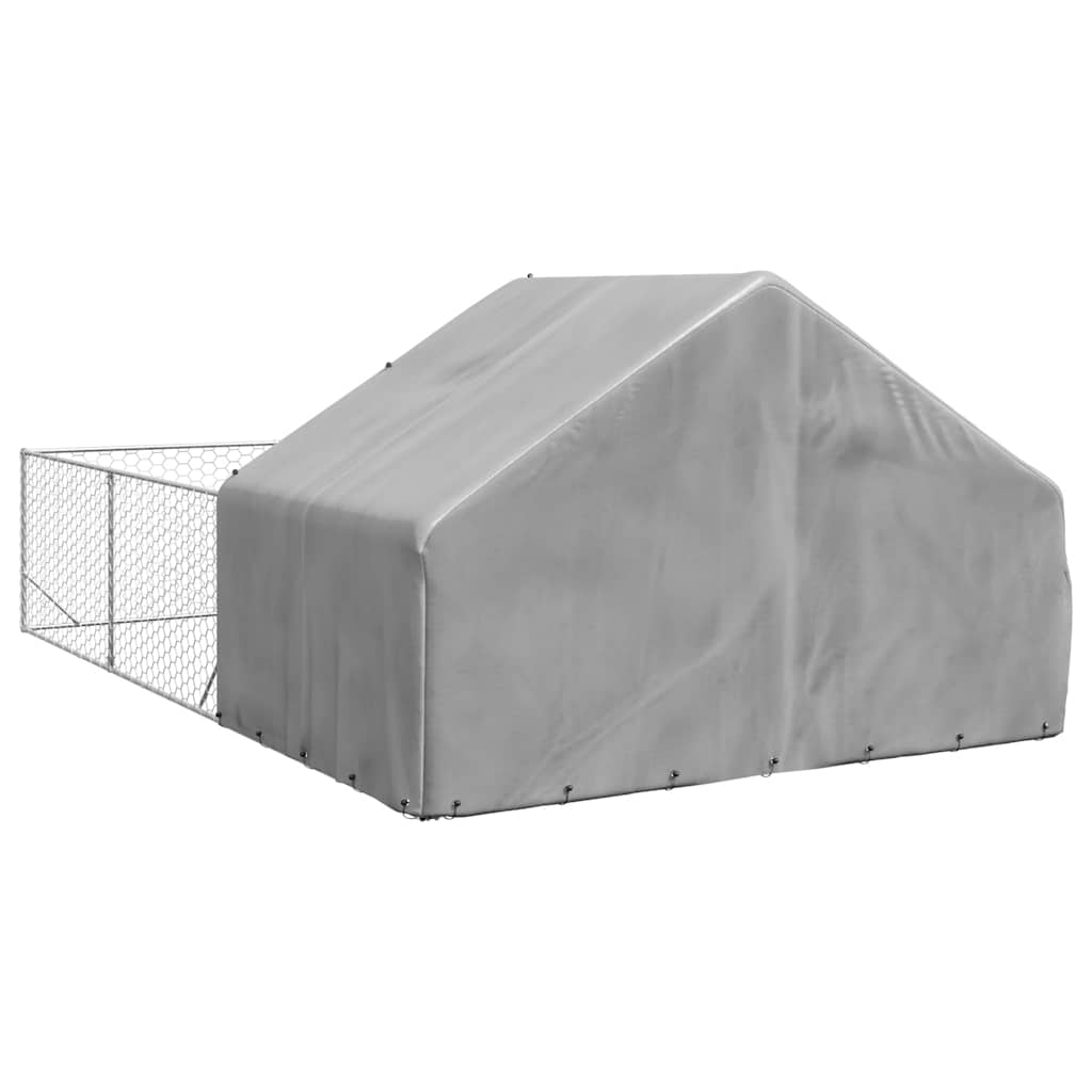 Outdoor-Hundezwinger mit Auslauf 6x3x1,9 m Verzinkter Stahl