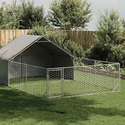 Outdoor-Hundezwinger mit Auslauf 6x3x1,9 m Verzinkter Stahl