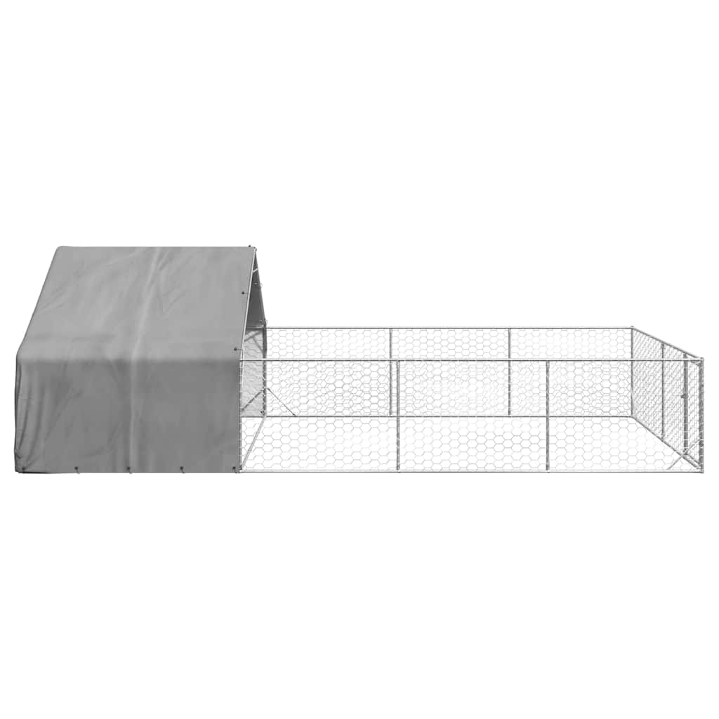 Outdoor-Hundezwinger mit Auslauf 7x3x1,9 m Verzinkter Stahl