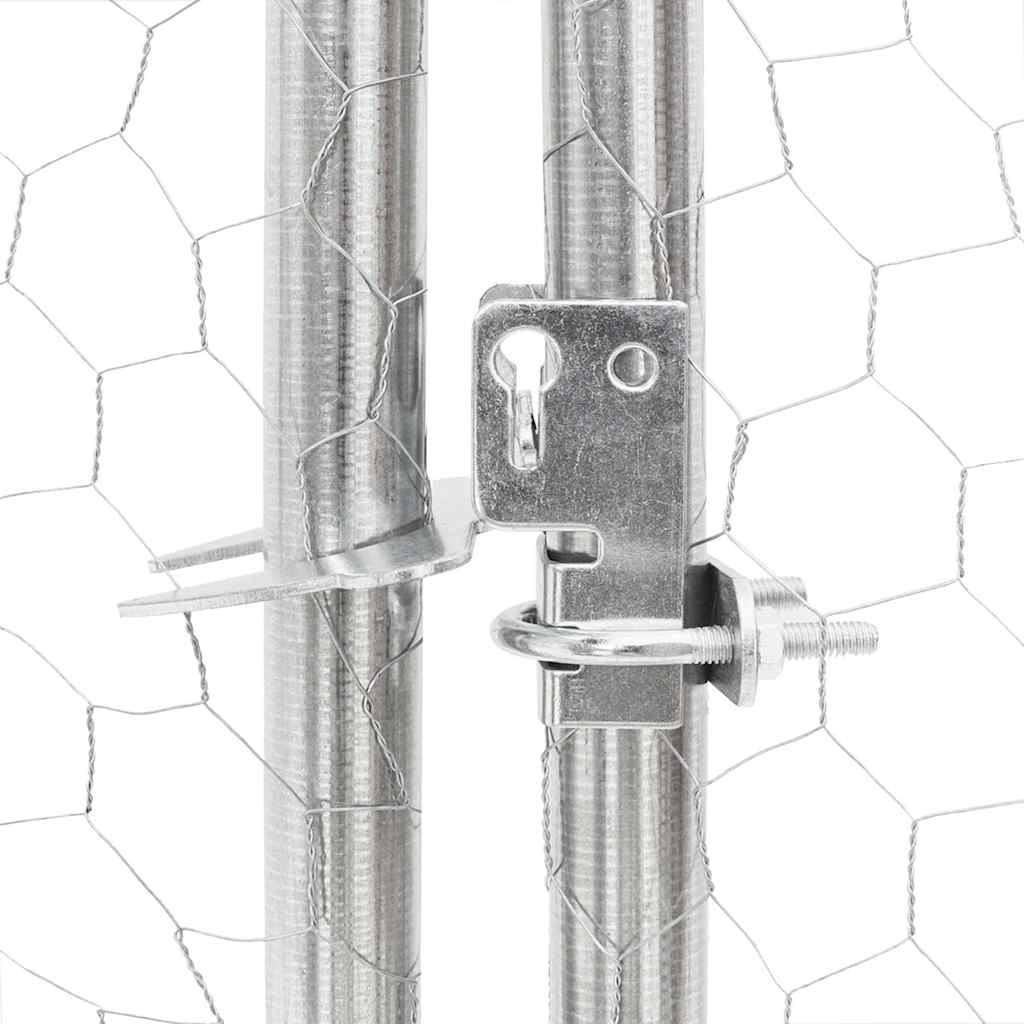Outdoor-Hundezwinger mit Auslauf 7x3x1,9 m Verzinkter Stahl