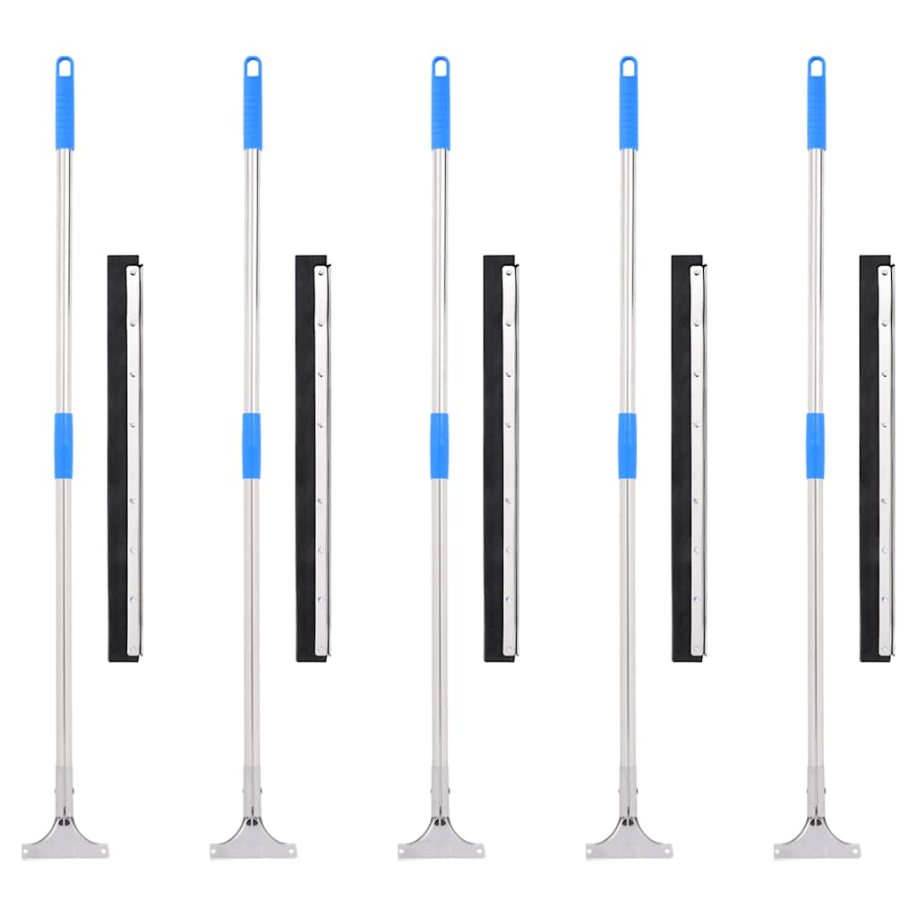 Water Squeegees with Handles 5 pcs. 60x122.5 cm Steel and Rubber