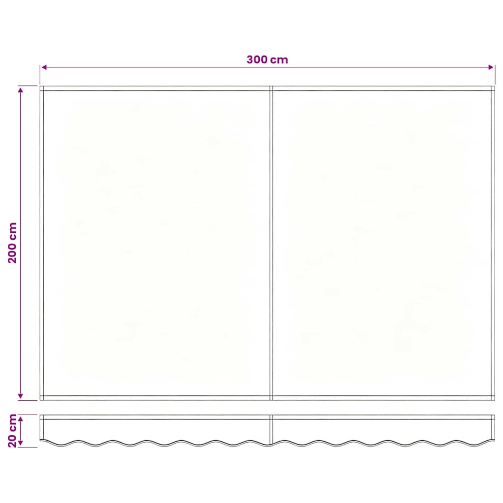 Markisenersatzstoff Gelb und Weiß 280 x 195 cm Polyester