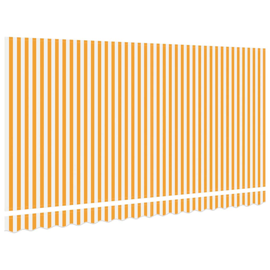 Markisenersatzstoff Gelb und Weiß 380 x 195 cm Polyester