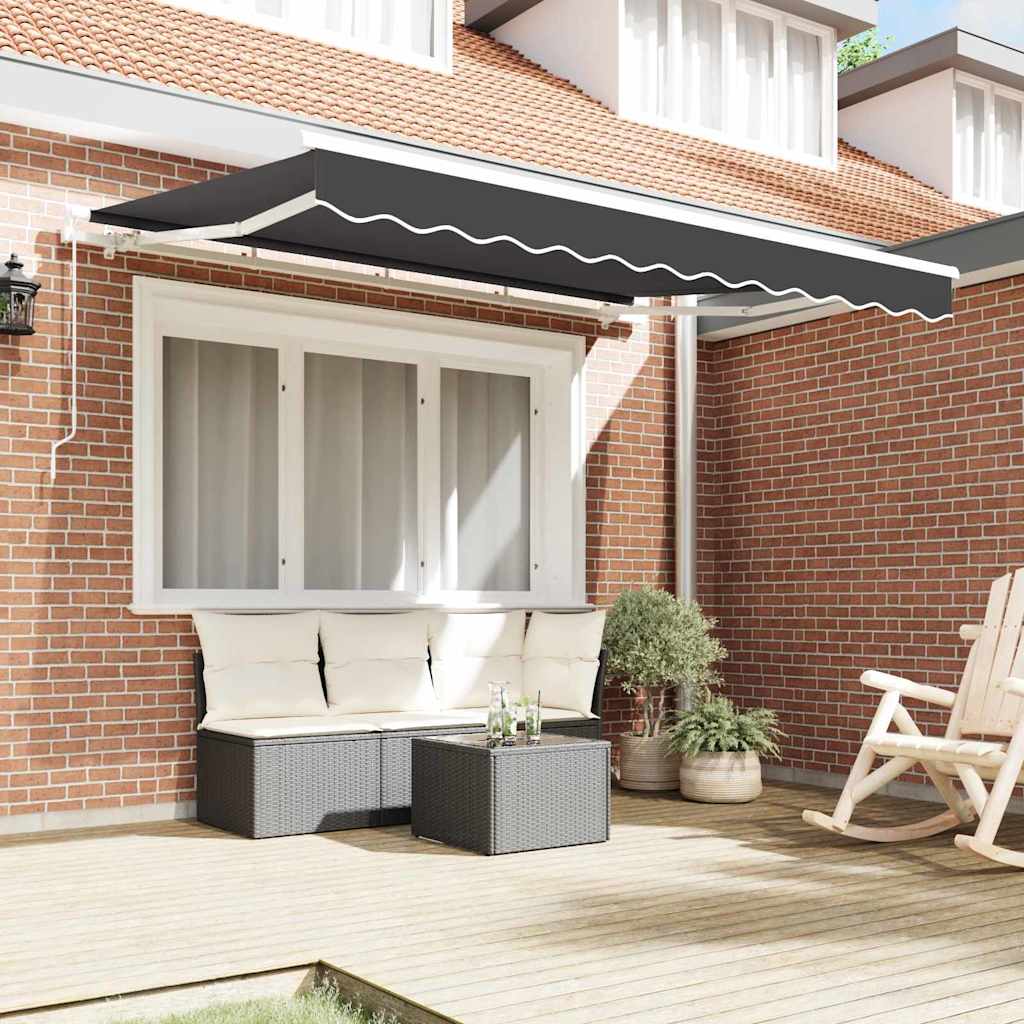 Markisenersatzstoff Anthrazit 280 x 195 cm Polyester