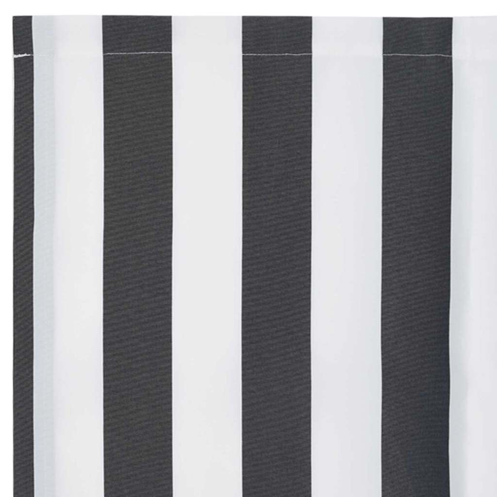 Markisenersatzstoff Anthrazit und Weiß 235 x 195 cm Polyester
