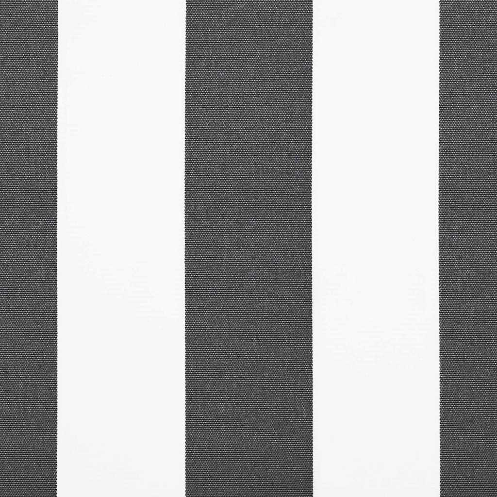 Markisenersatzstoff Anthrazit und Weiß 330 x 195 cm Polyester