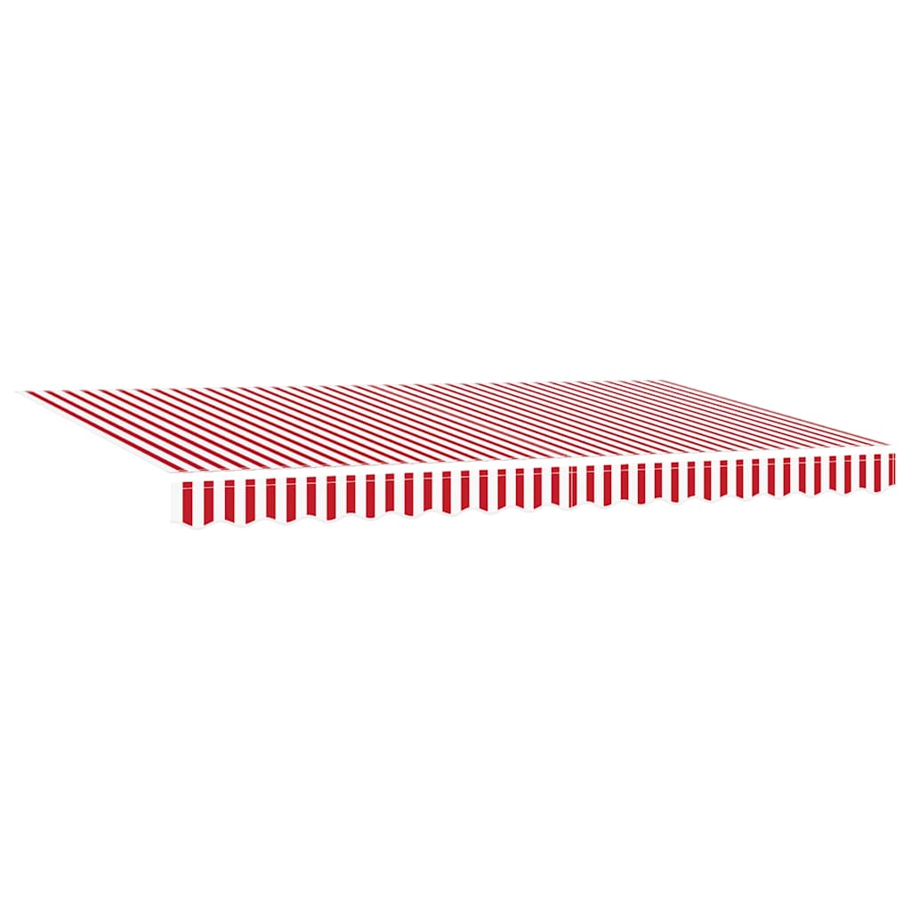 Markisenersatzstoff Rot und Weiß 380 x 195 cm Polyester