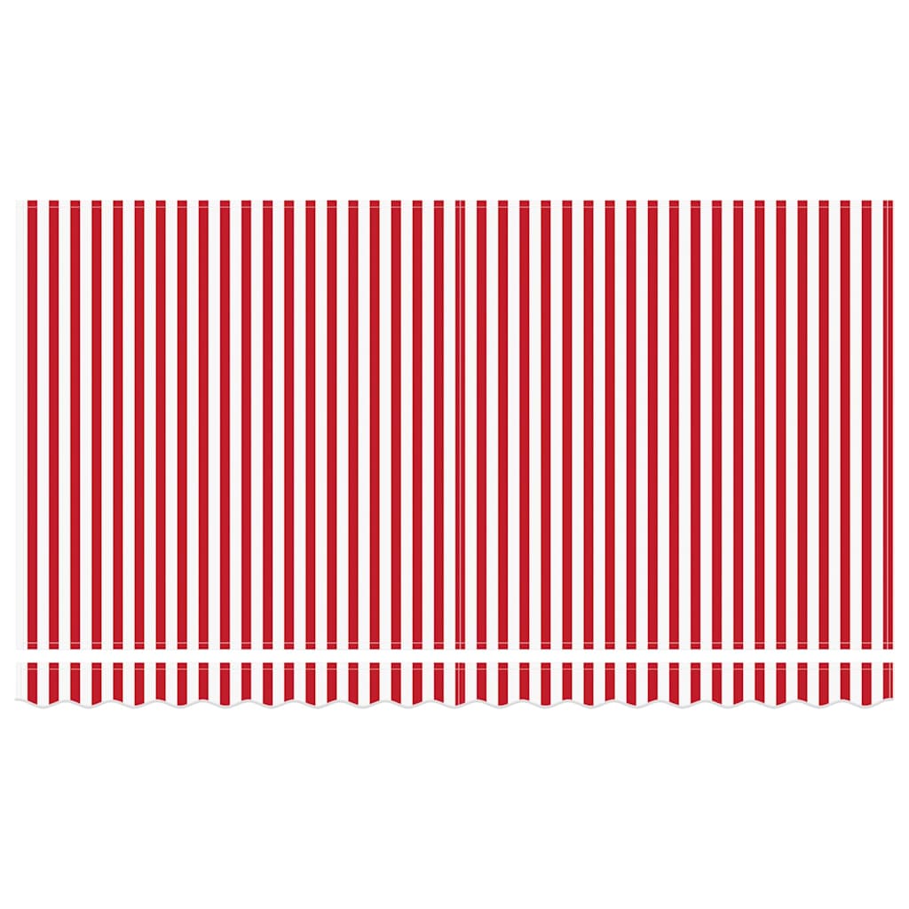 Markisenersatzstoff Rot und Weiß 380 x 195 cm Polyester
