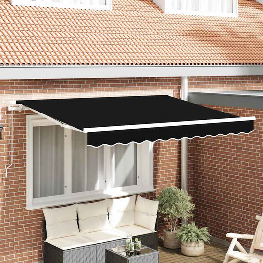 Markisenersatzstoff Schwarz 280 x 245 cm Polyester