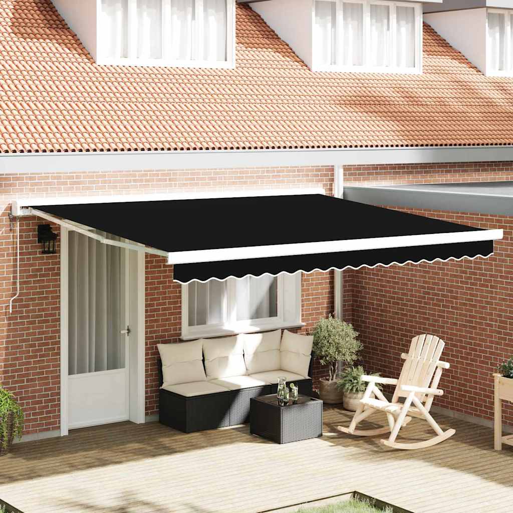 Markisenersatzstoff Schwarz 380 x 295 cm Polyester
