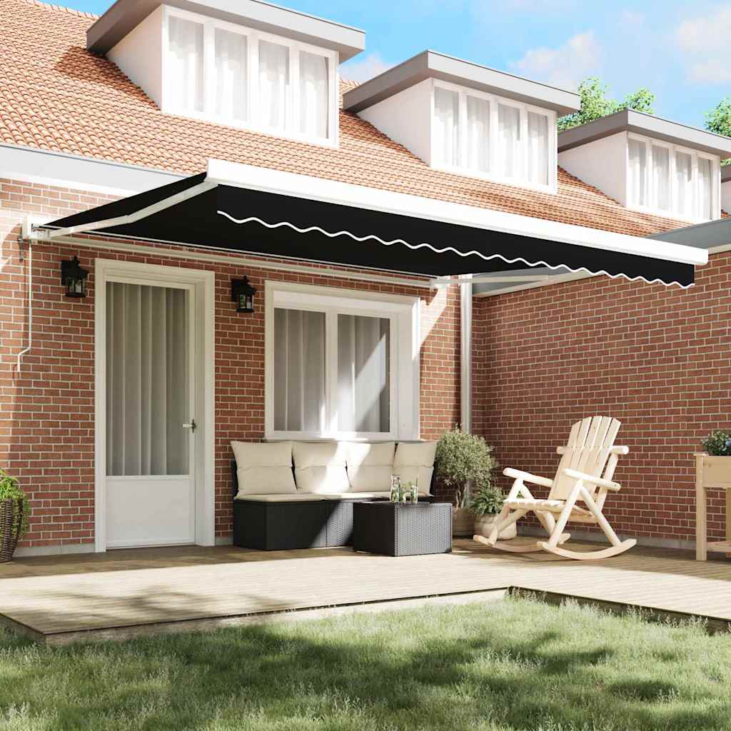 Markisenersatzstoff Schwarz 380 x 295 cm Polyester