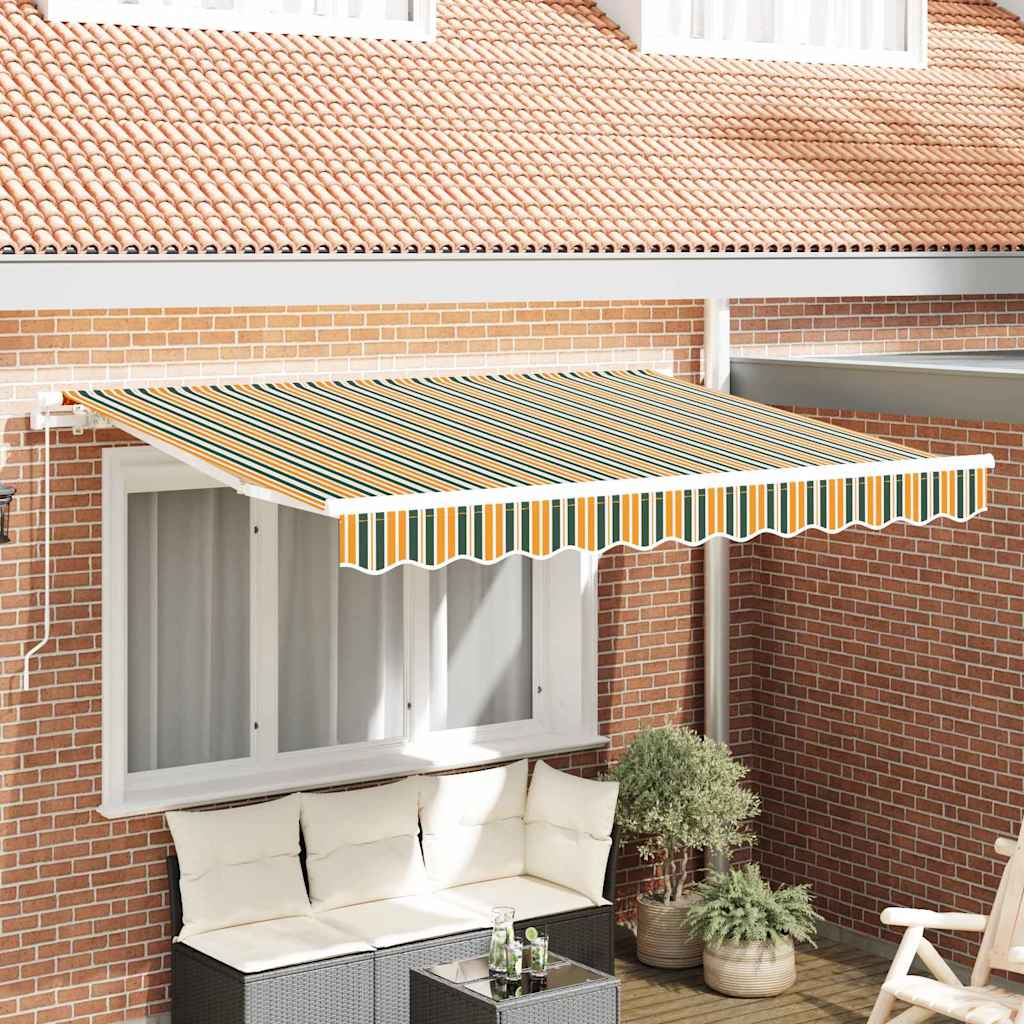 Markisenersatzstoff Grün und Gelb 330 x 245 cm Polyester