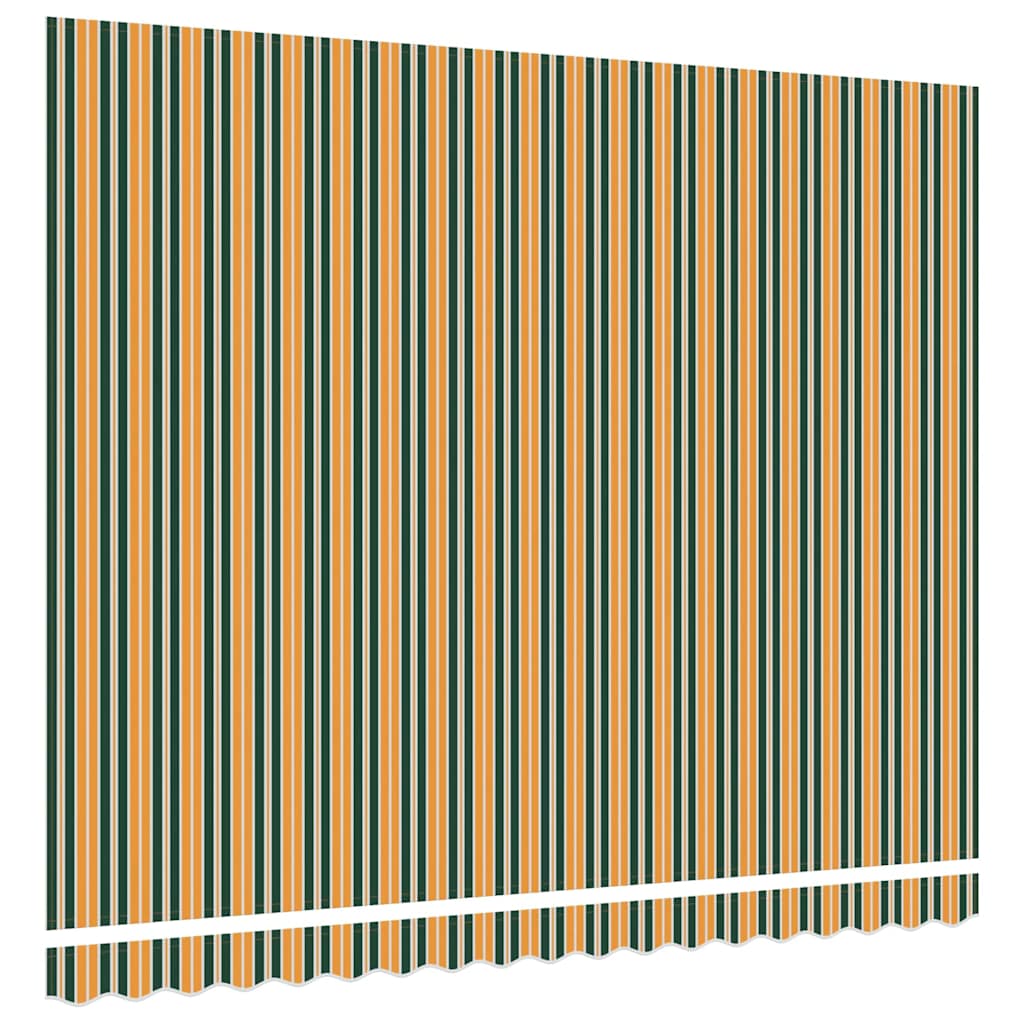 Markisenersatzstoff Grün und Gelb 380 x 295 cm Polyester