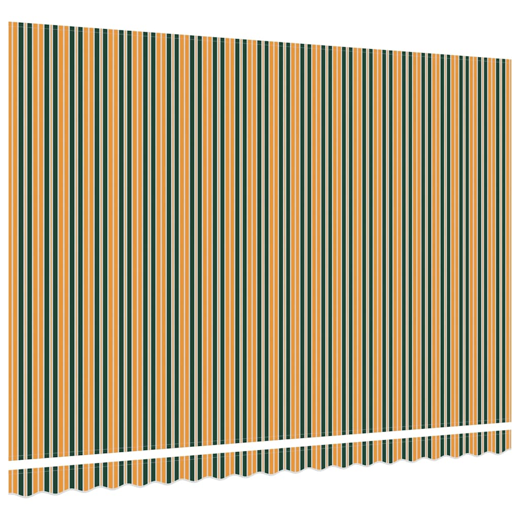 Markisen-Ersatzstoff Grün und Gelb 450 x 350 cm Segeltuch