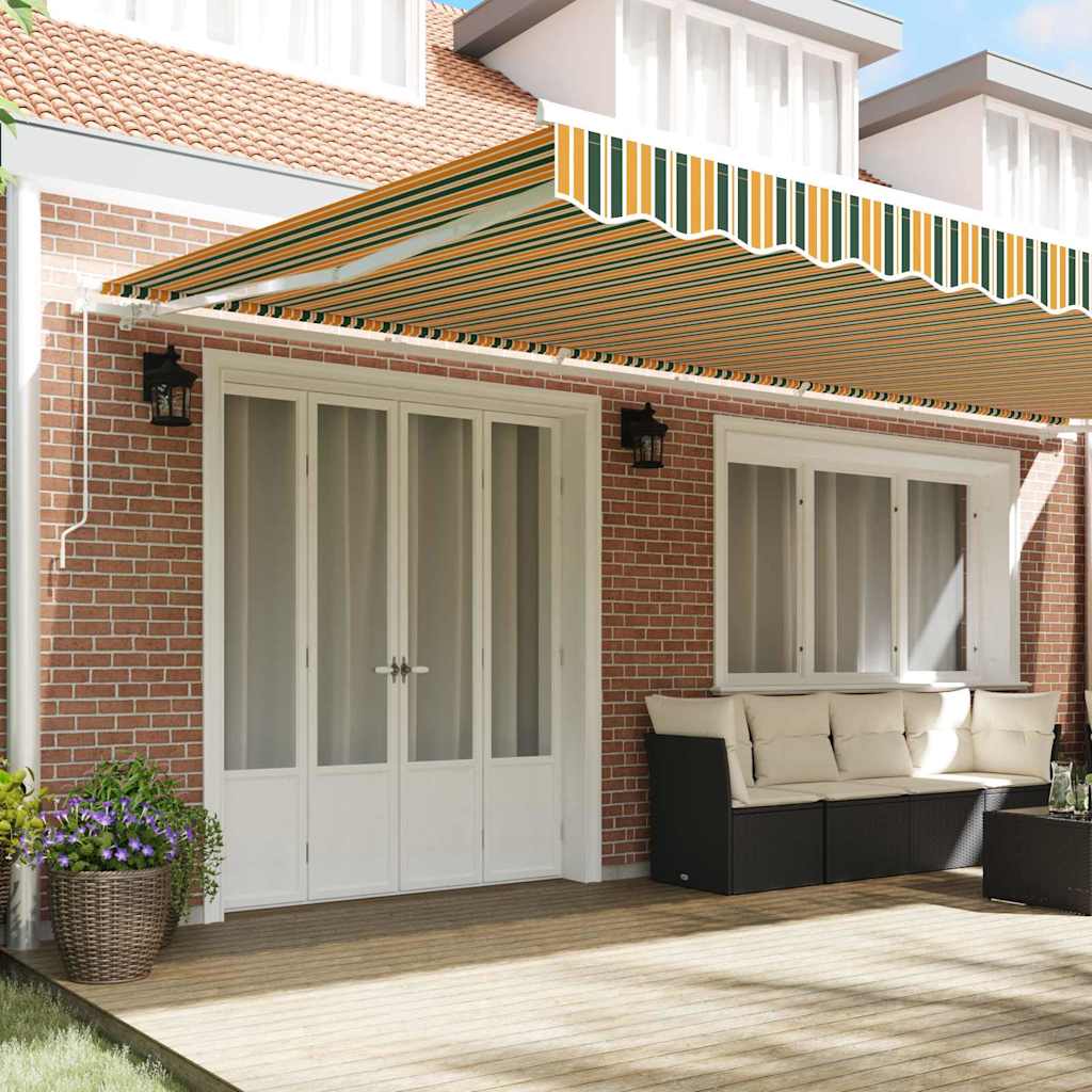 Markisenersatzstoff Grün und Gelb 580 x 295 cm Polyester
