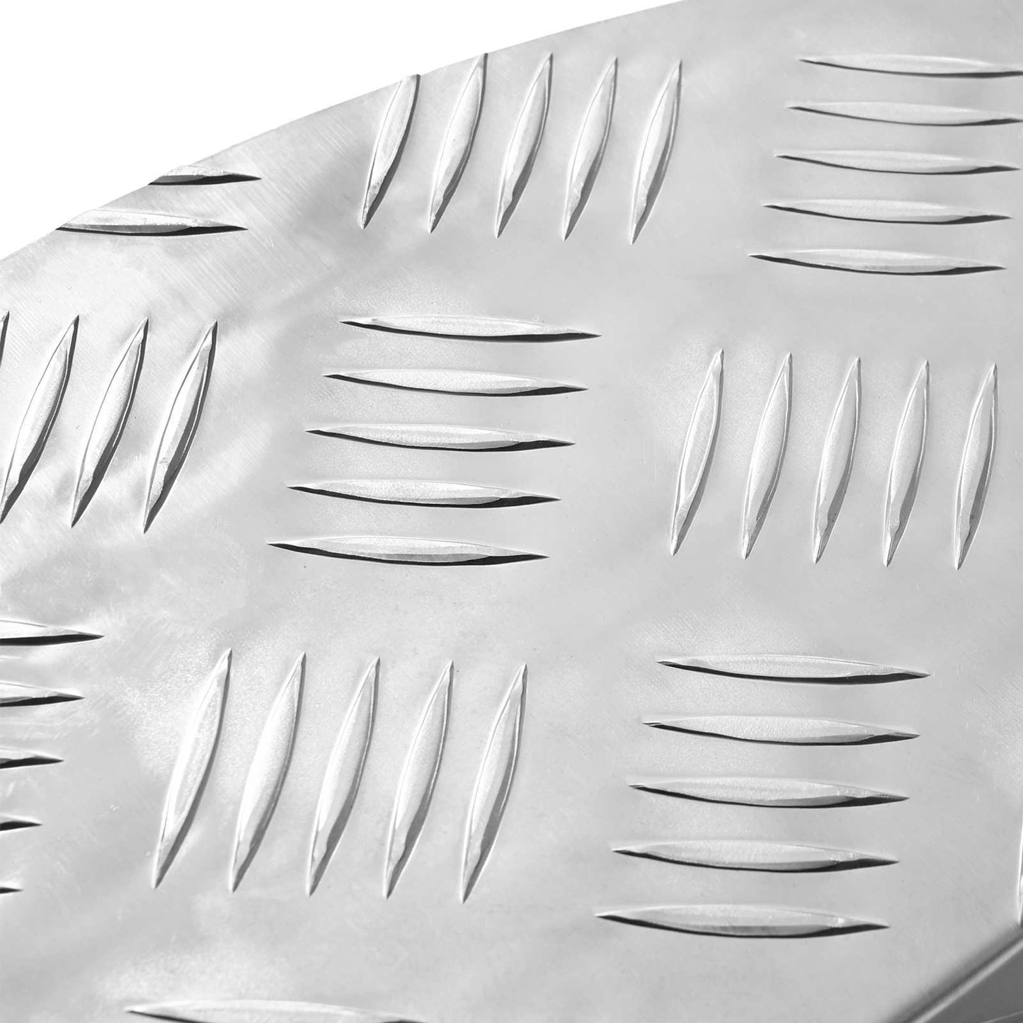 Treppe Tritt Halbmond 10 pcs Silber 60 x 18 cm Aluminium