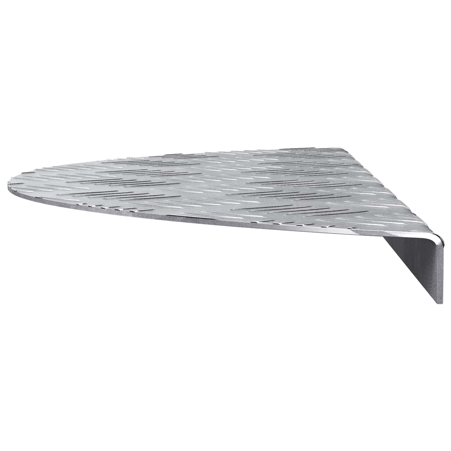 Treppe Tritt Halbmond 10 pcs Silber 60 x 18 cm Aluminium