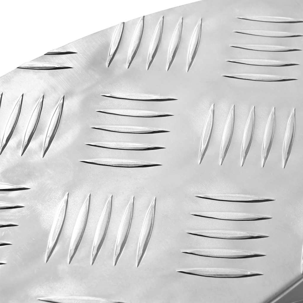 Marches Demi-lunes 15 pièces Argent 60 x 18 cm Aluminium