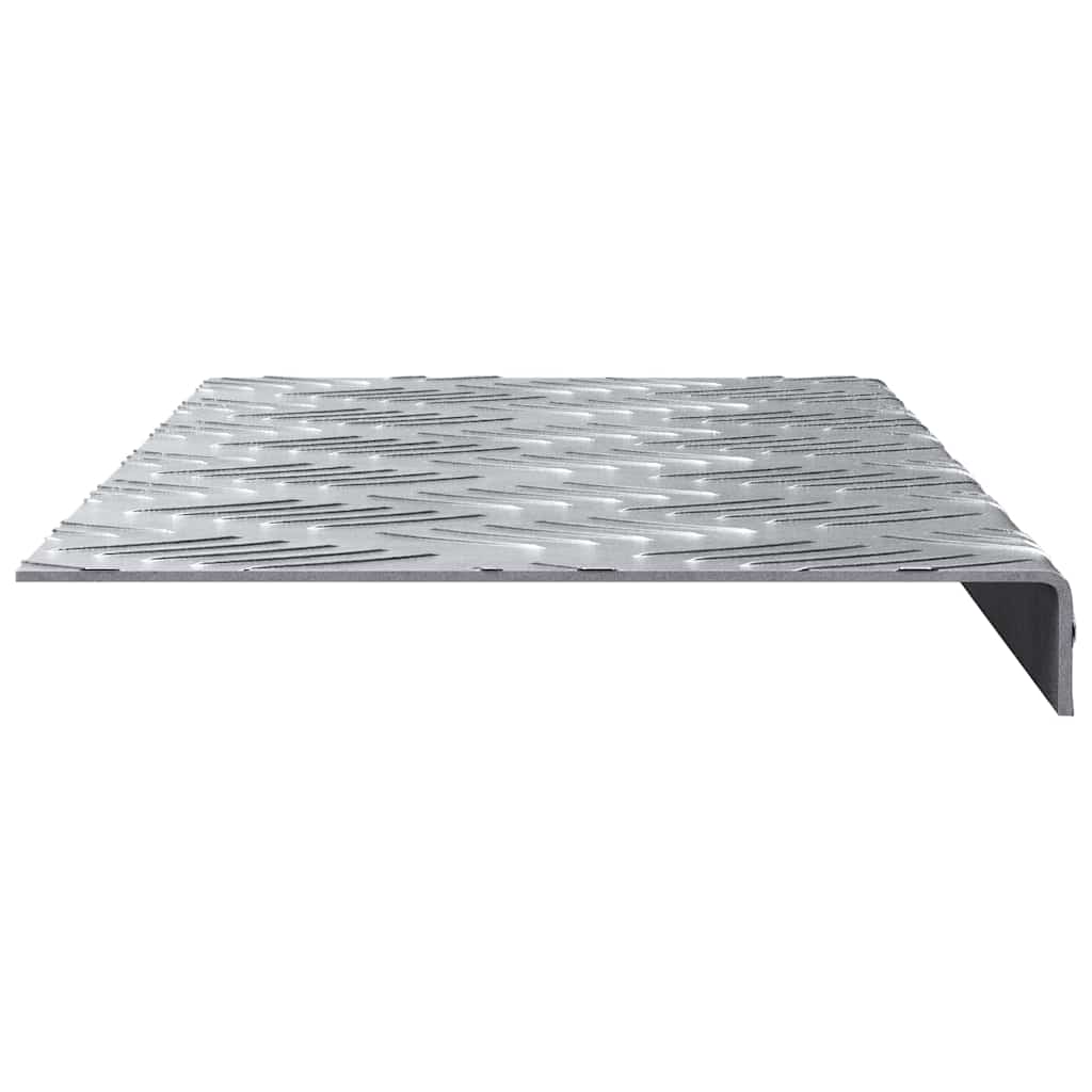 Treppe Tritt Rechtwinklig 10 pcs Silber 60 x 18 cm Aluminium