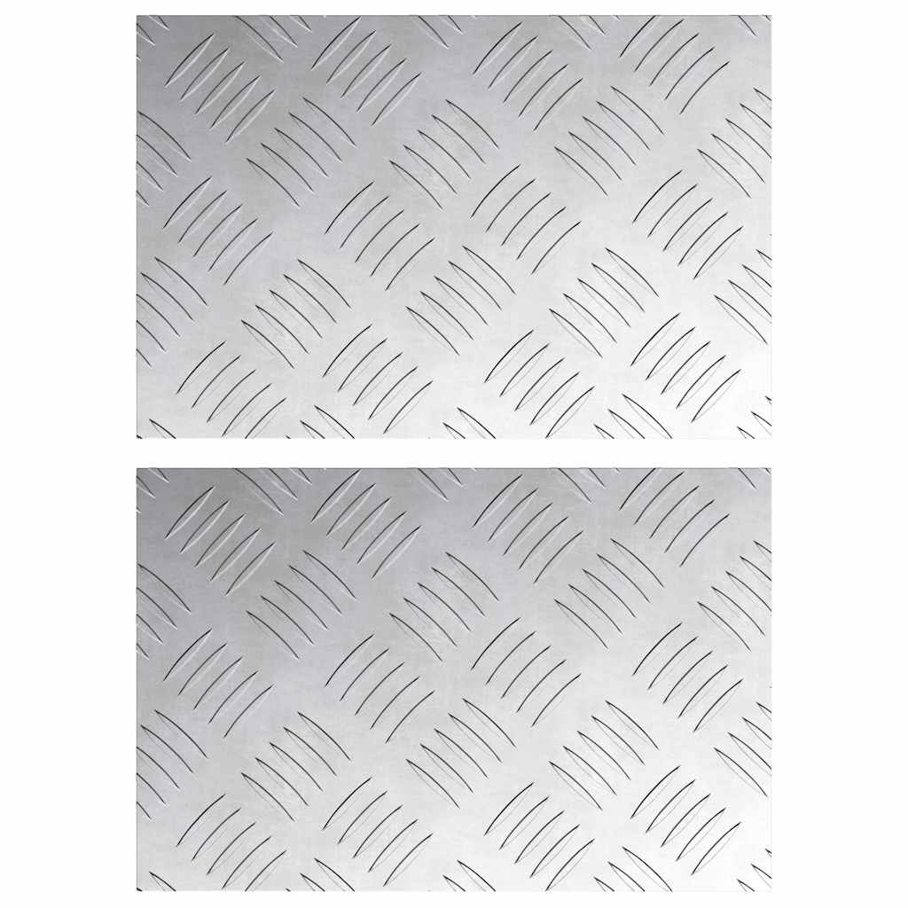 Treppe Tritt Rechtwinklig 2 pcs Silber 30 x 20 cm Aluminium