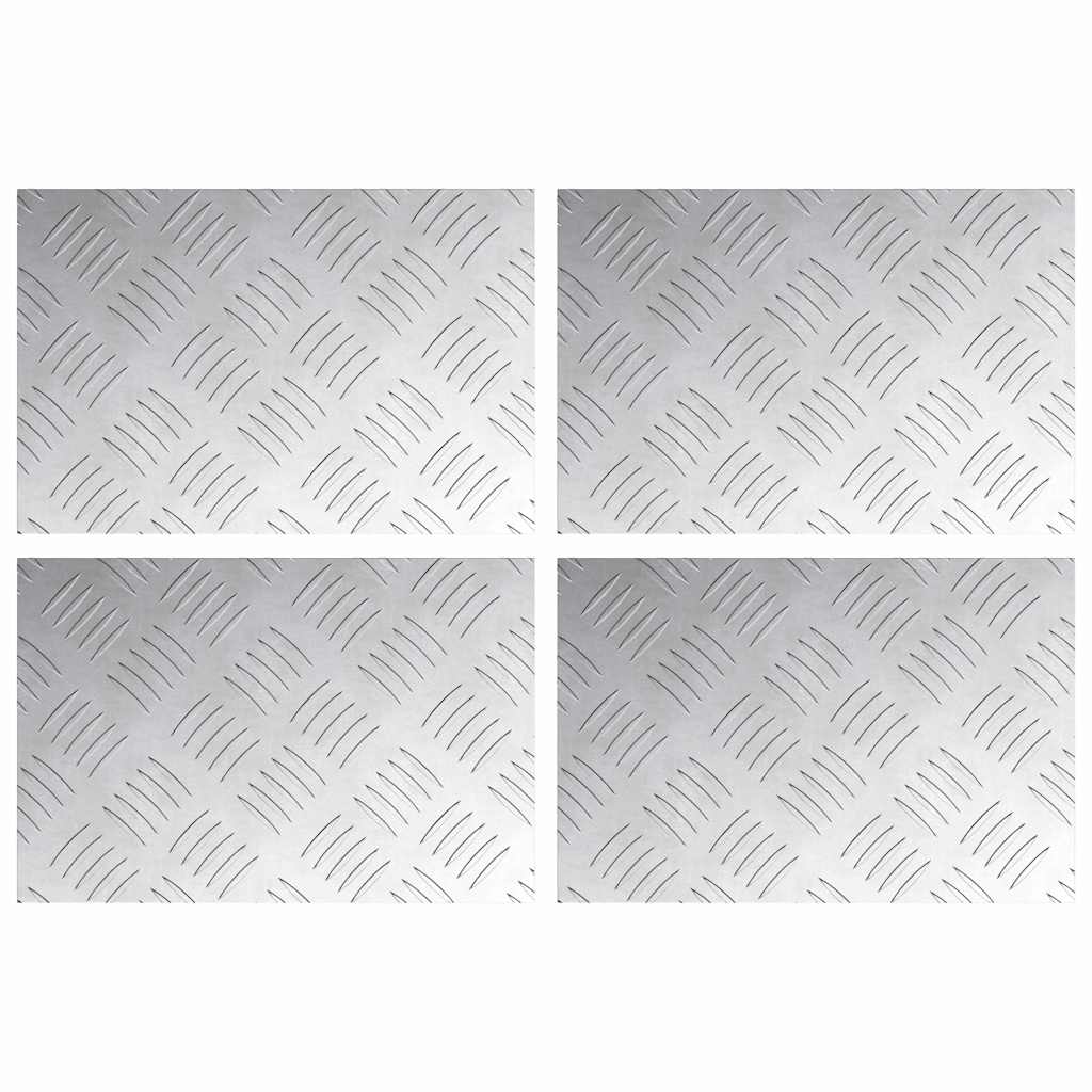 Treppe Tritt Rechtwinklig 4 pcs Silber 30 x 20 cm Aluminium
