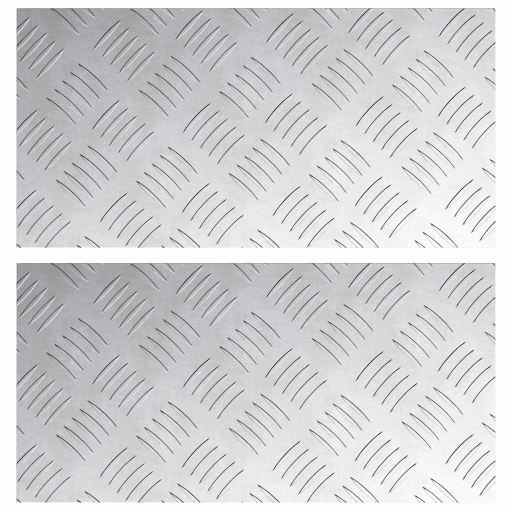Treppe Tritt Rechtwinklig 2 pcs Silber 40 x 20 cm Aluminium