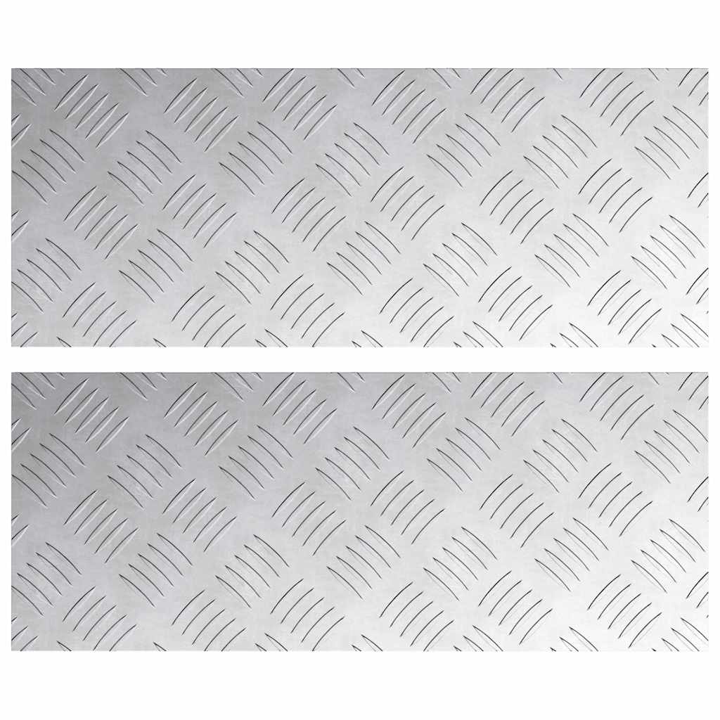 Treppe Tritt Rechtwinklig 2 pcs Silber 50 x 20 cm Aluminium