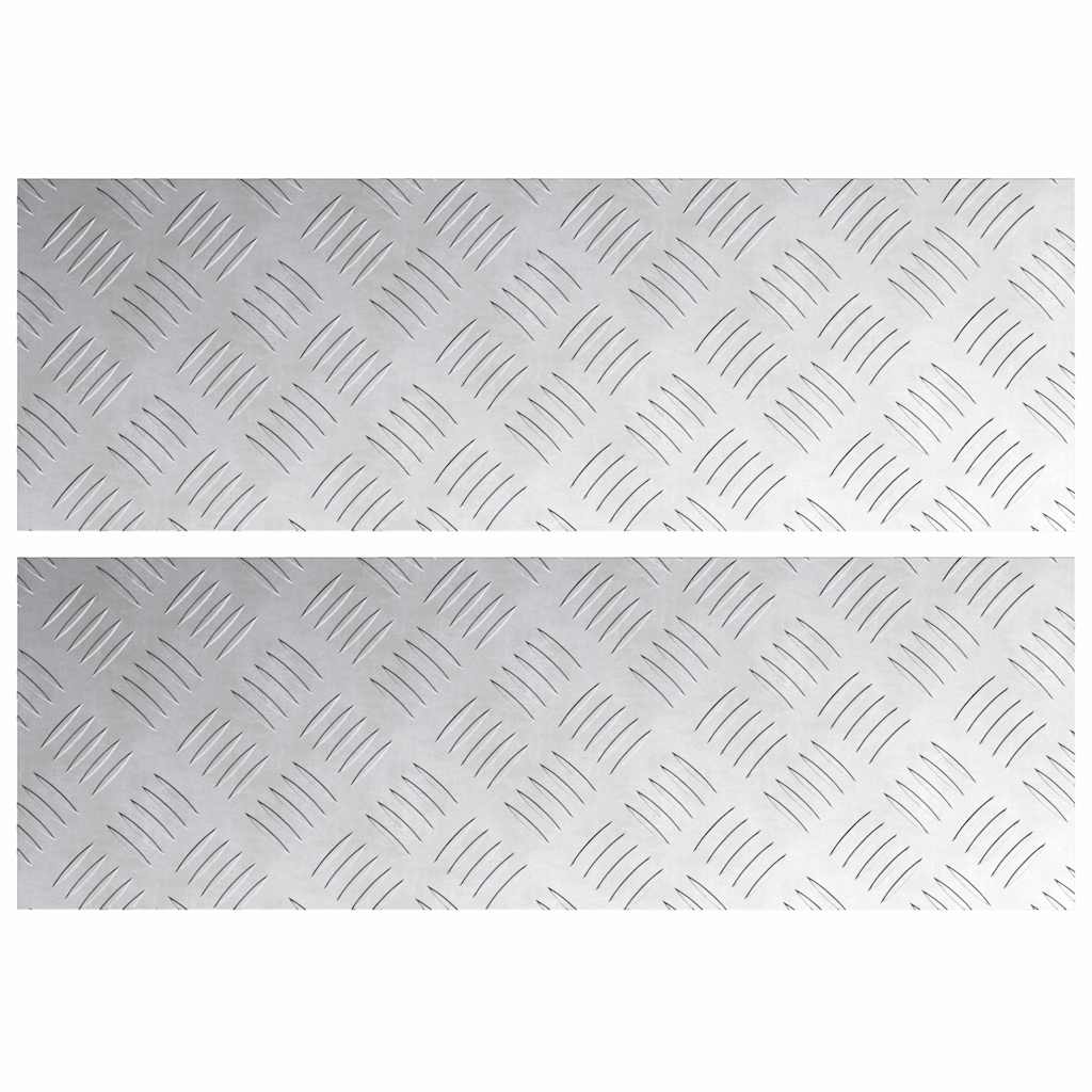 Treppe Tritt Rechtwinklig 2 pcs Silber 60 x 20 cm Aluminium