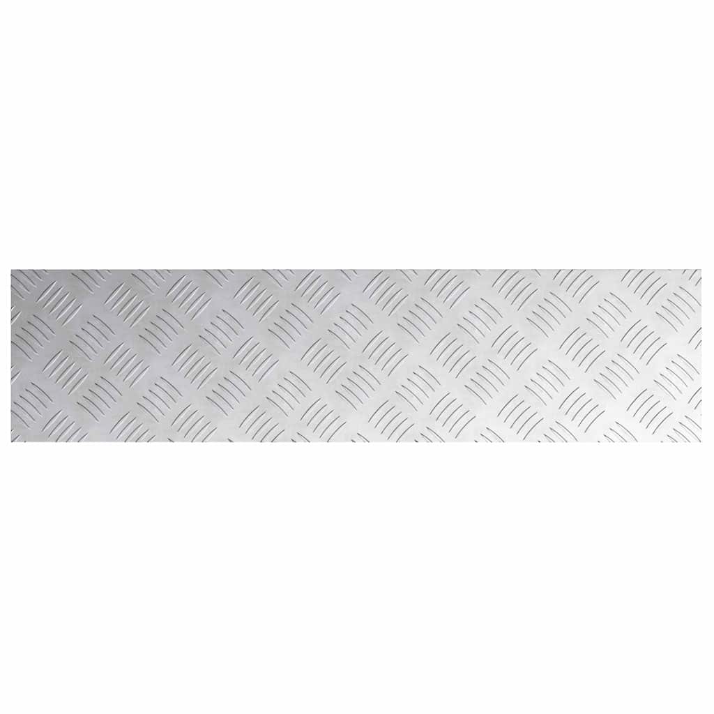 Escalier Marche Angle Droit 2 pcs Argent 80 x 20 cm Aluminium