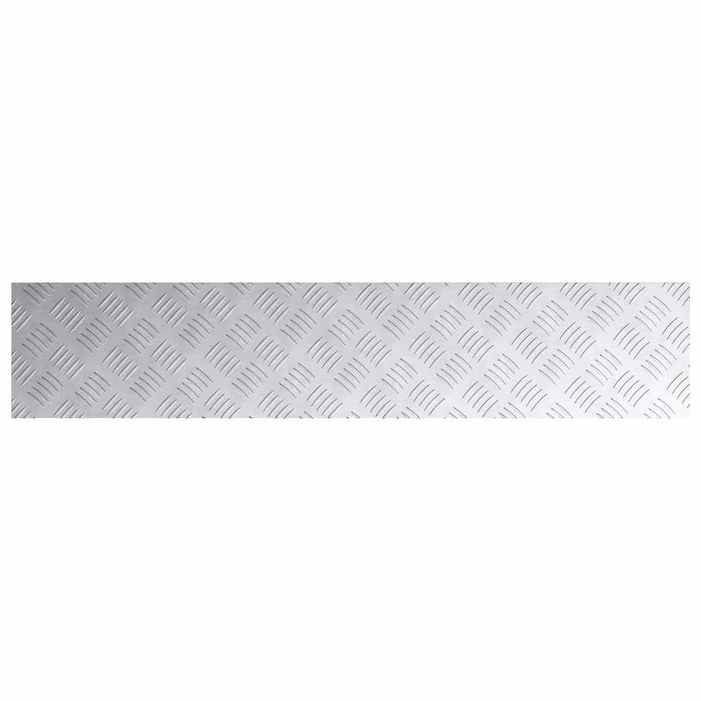 Treppe Tritt Rechtwinklig 4 pcs Silber 100 x 20 cm Aluminium
