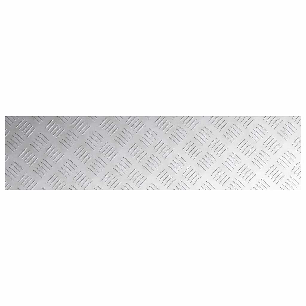 Treppe Tritt Rechtwinklig 4 pcs Silber 100 x 25 cm Aluminium
