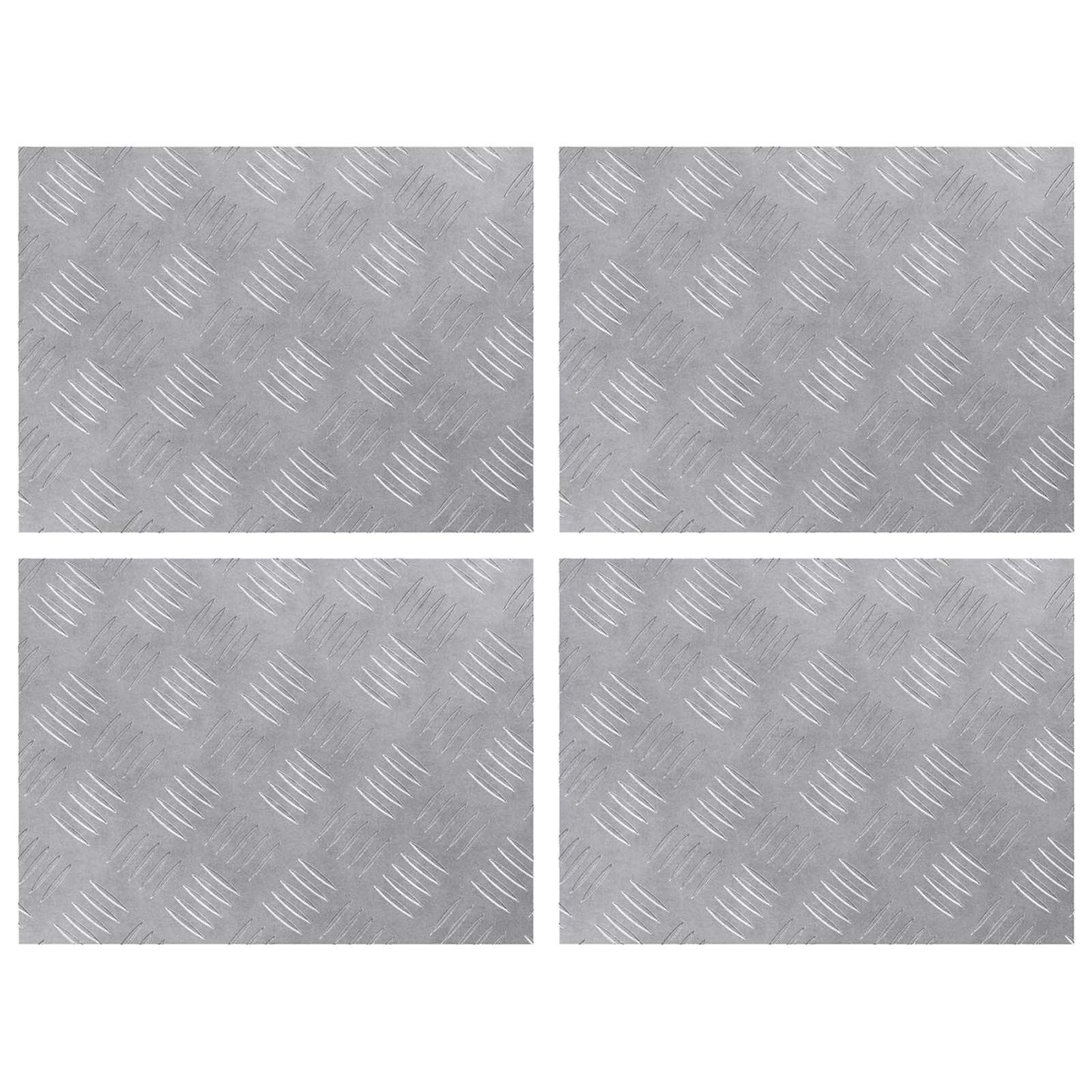 Treppe Tritt Rechtwinklig 4 pcs Silber 40 x 30 cm Aluminium