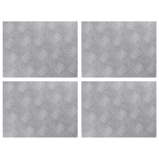Treppe Tritt Rechtwinklig 4 pcs Silber 40 x 30 cm Aluminium