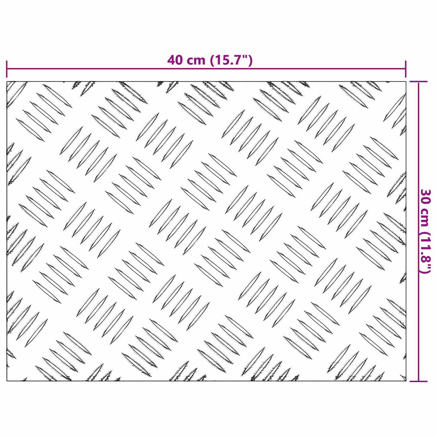 Treppe Tritt Rechtwinklig 4 pcs Silber 40 x 30 cm Aluminium