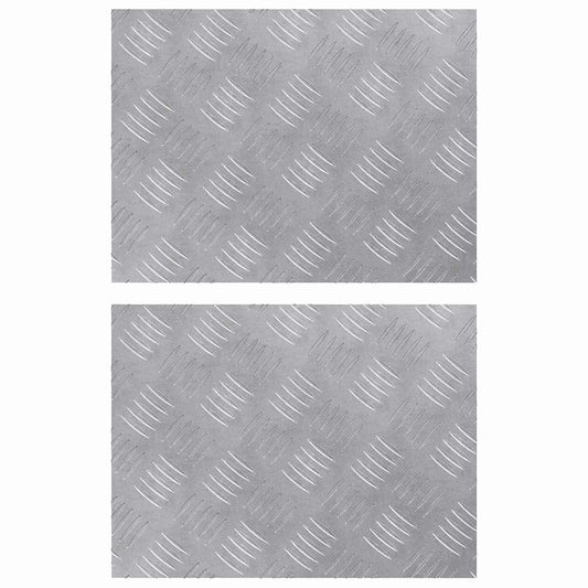 Treppe Tritt Rechtwinklig 2 pcs Silber 40 x 30 cm Aluminium