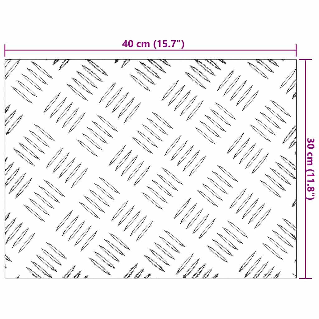 Treppe Tritt Rechtwinklig 4 pcs Silber 40 x 30 cm Aluminium
