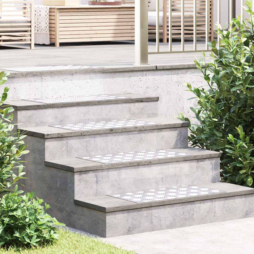 Escalier Marche Angle Droit 2 pcs Argent 60 x 30 cm Aluminium