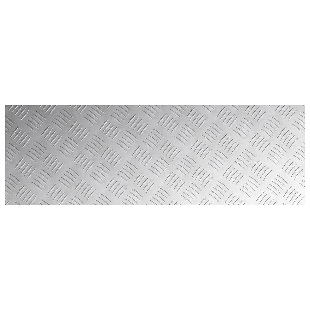 Nez de marche Droit 4 pièces Argent 90 x 30 cm Aluminium