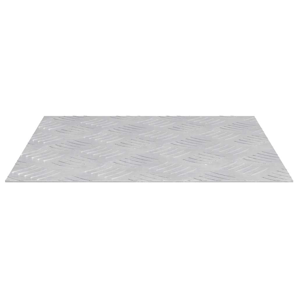 Marche d'escalier carrée 2 pcs argent 40 x 40 cm aluminium