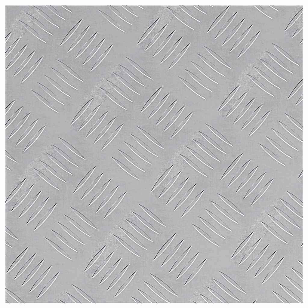 Marche d'escalier carrée 2 pcs argent 40 x 40 cm aluminium