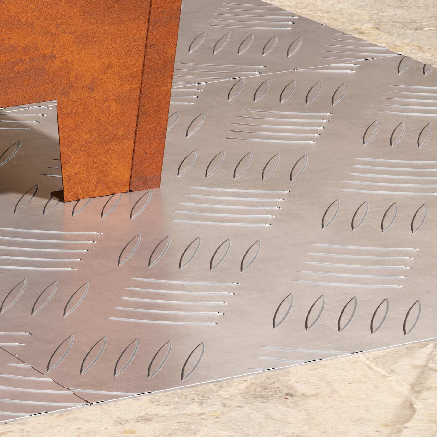 Stair Treads Square 4 pcs Silver 40 x 40 cm Aluminum