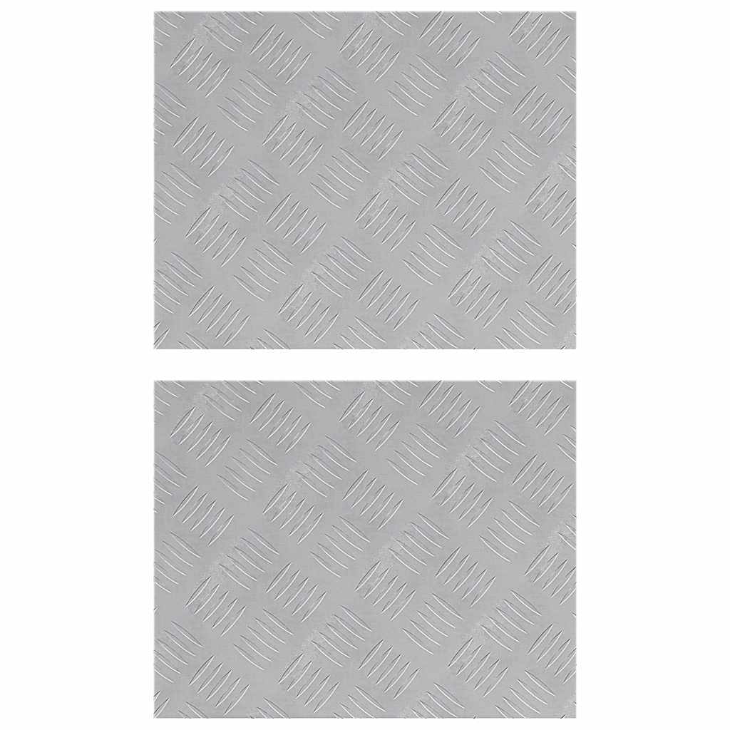 Treppe Tritt Rechtwinklig 2 pcs Silber 50 x 40 cm Aluminium