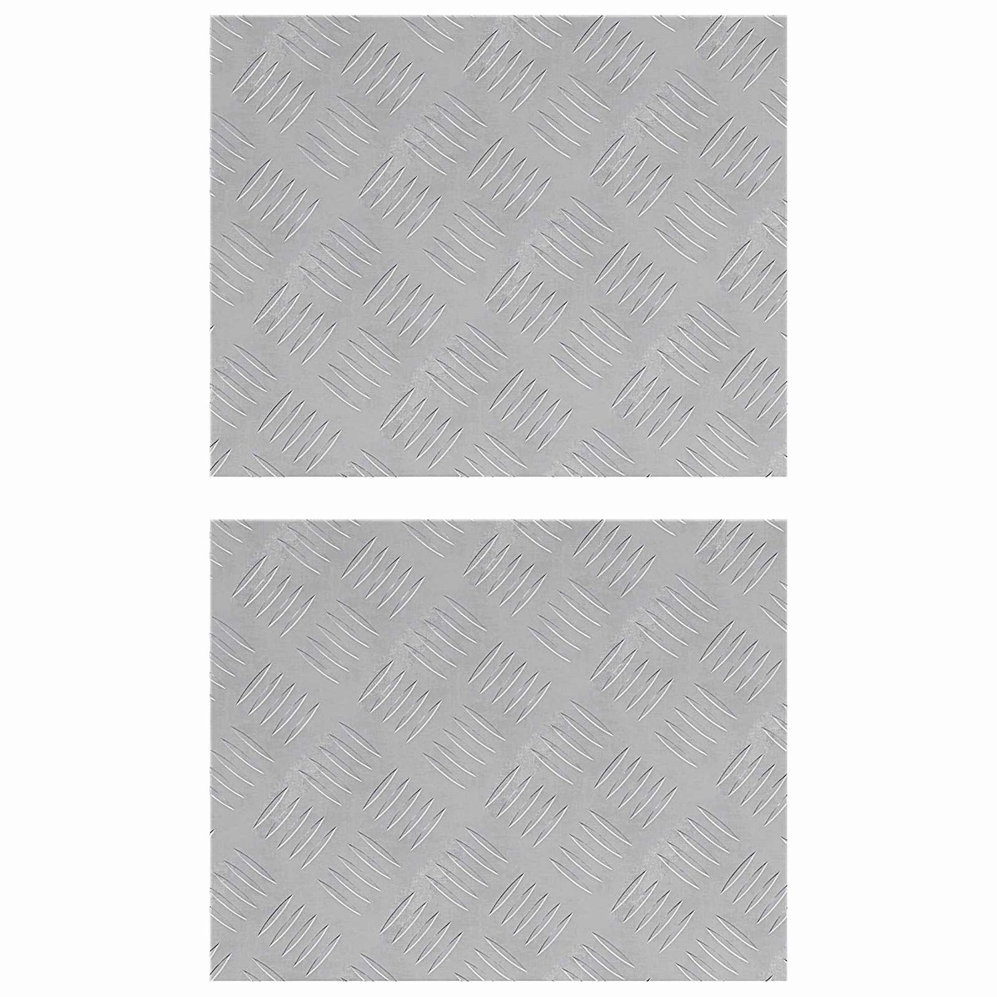 Treppe Tritt Rechtwinklig 2 pcs Silber 50 x 40 cm Aluminium