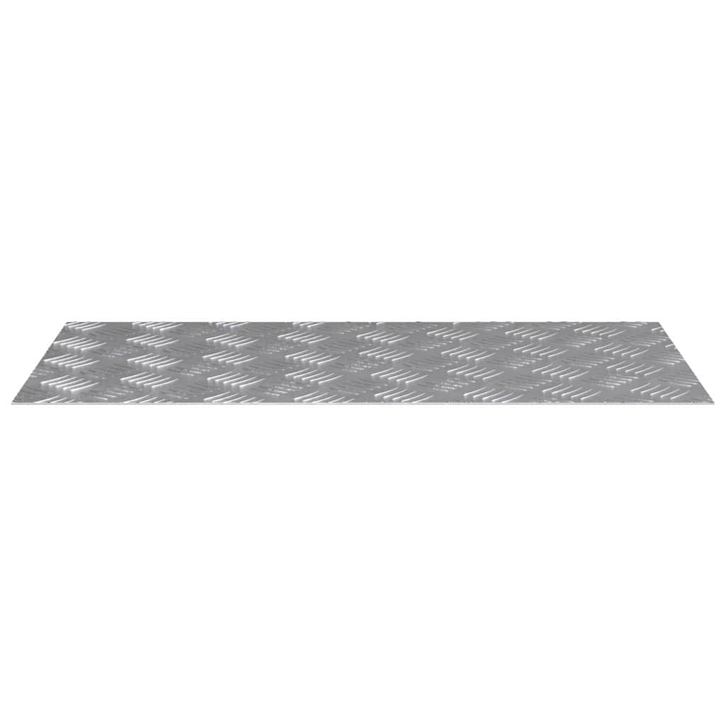 Marche d'escalier Marche rectangulaire 2 pcs Argent 80 x 40 cm Aluminium