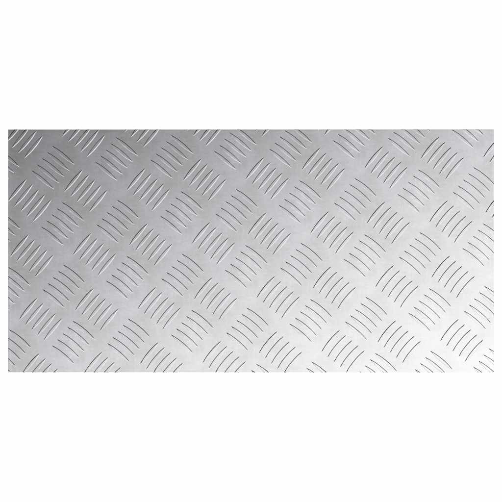 Marche d'escalier Marche rectangulaire 2 pcs Argent 80 x 40 cm Aluminium
