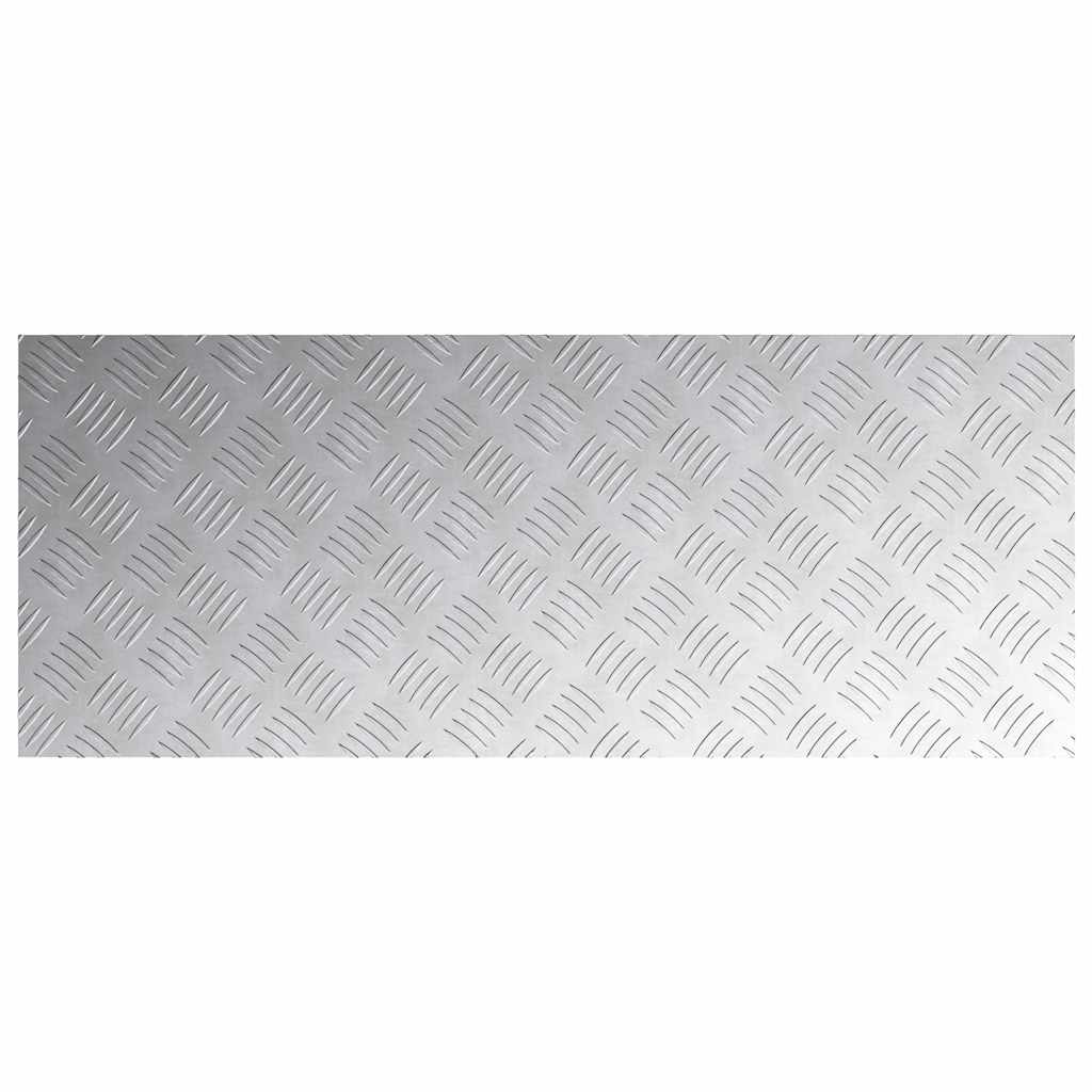 Marche d'escalier à angle droit 4 pcs argent 100 x 40 cm aluminium