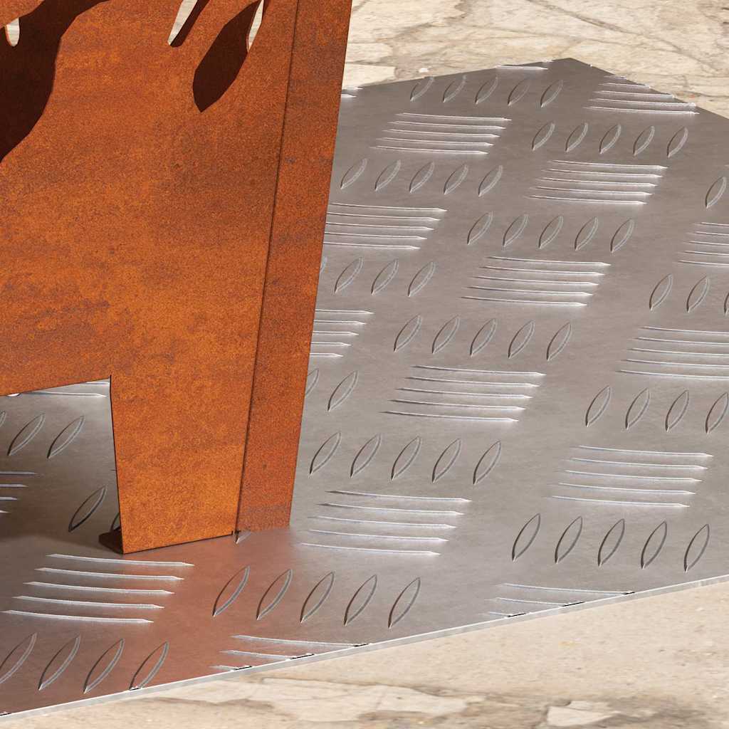 Marche d'escalier Carré 2 pcs Argent 50 x 50 cm Aluminium