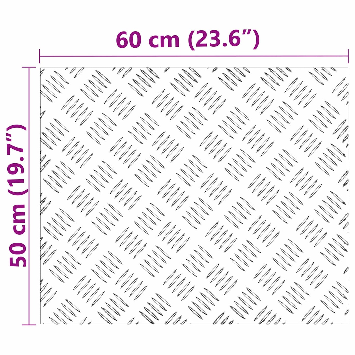 Stair Tread Right Angle 4 pcs Silver 60 x 50 cm Aluminum