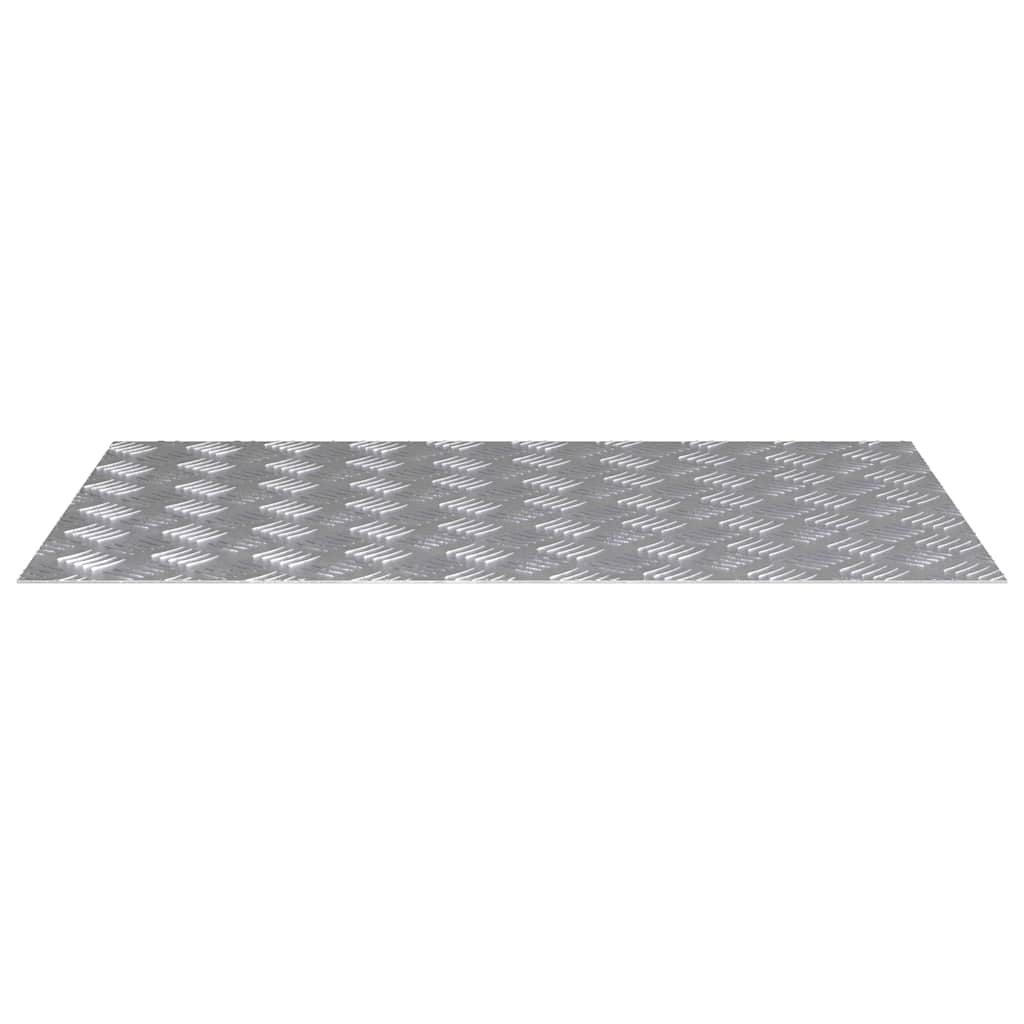 Stair tread right-angled 2 pcs Silver 80 x 50 cm Aluminium